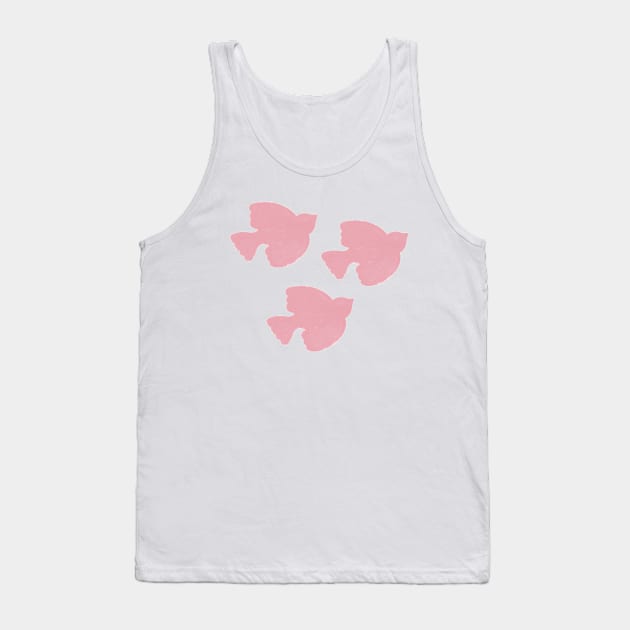 Painted birds - pink Tank Top by moonlightprint